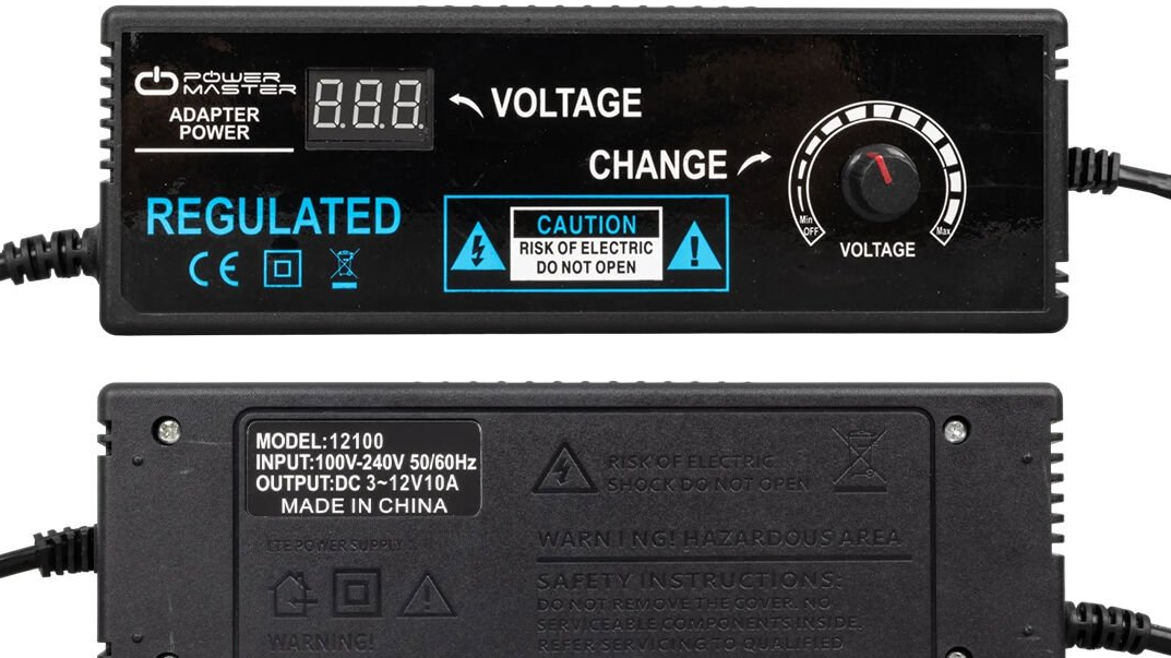 POWERMASTER PM-22380 3 VOLT - 12 VOLT - 10 AMPER 5.5*2.5 UÇLU KADEMELİ ADAPTÖR